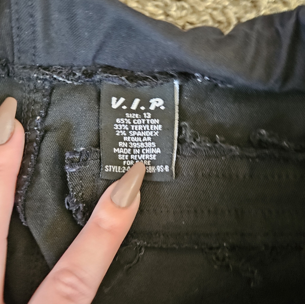 VIP Womens Black Cargo Jogger Pants - Picture 3 of 5
